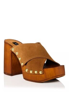 NIB Aqua Lori Studded Platform Sandals, Size 7